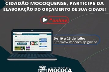 PARTICIPE DA ELABORAÇÃO DO ORÇAMENTO DE SUA CIDADE!



A Prefeitura Municipal de Mococa convida toda população para participar da elaboração do orçamento da cidade de forma online. O material estará disponível de 19 a 25 julho de 2021 para conheciment