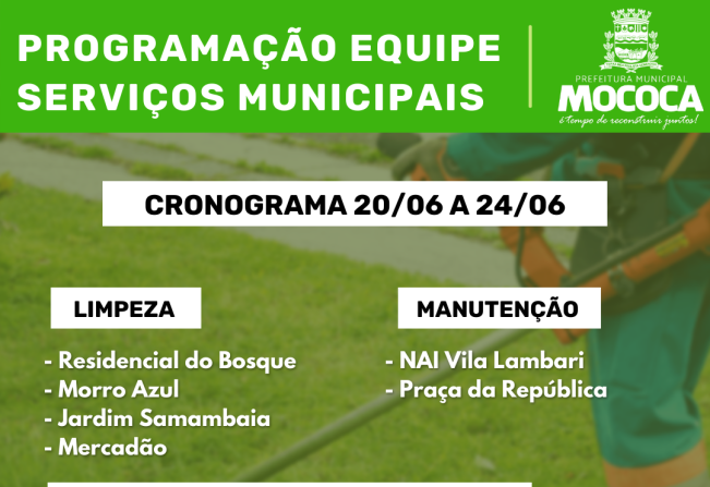 FIQUE DE OLHO NO CRONOGRAMA DE LIMPEZA PÚBLICA