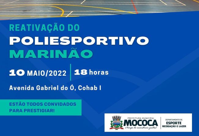 PREFEITURA REATIVA POLIESPORTIVO “MARINÃO” APÓS REFORMA DO PRÉDIO