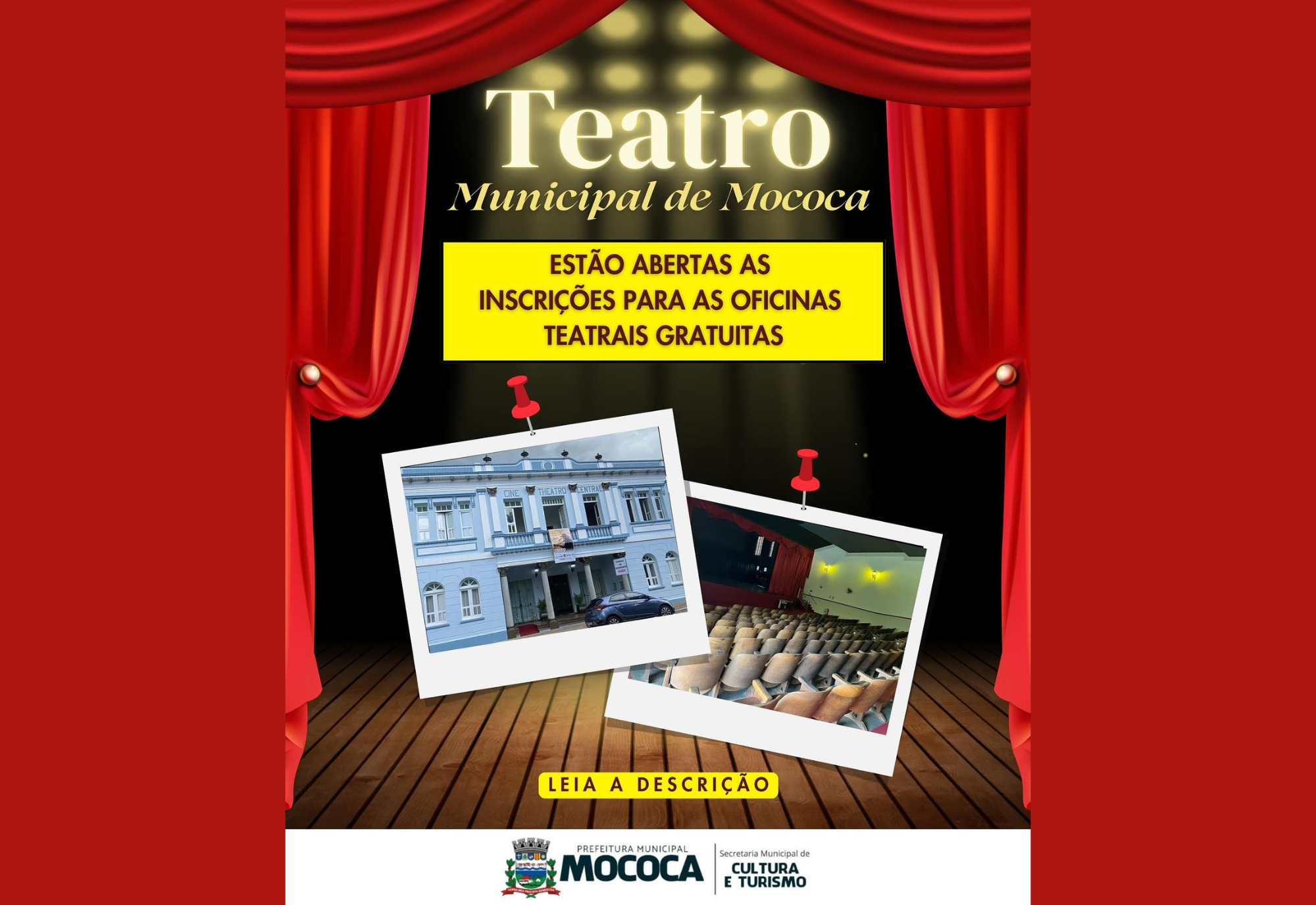 CURSO DE OFICINAS TEATRAIS GRATUITO