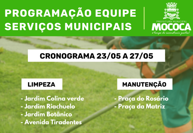 CRONOGRAMA DE LIMPEZA PÚBLICA