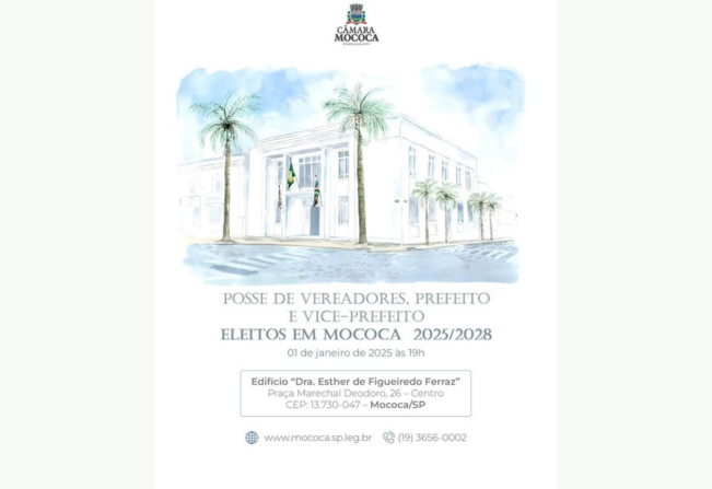 POSSE DOS VEREADORES, PREFEITO E VICE-PREFEITO DE MOCOCA