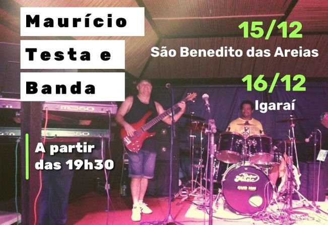 PREFEITURA ANUNCIA SHOW EM SÃO BENEDITO DAS AREIAS E IGARAI