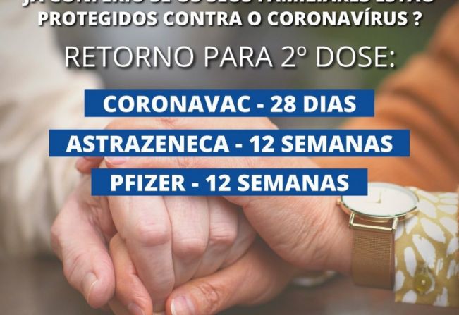  PREFEITURA DE MOCOCA ALERTA EM RELAÇÃO ÀS SEGUNDAS DOSES