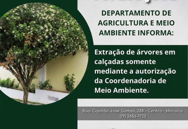  Atenção!! Extração somente com autorização do Departamento de Meio Ambiente.