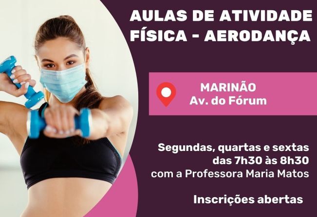 AULAS DE AERODANÇA GRATUITAS NO GINÁSIO MARINÃO