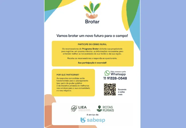 PROGRAMA BROTAR EM MOCOCA | CENSO RURAL DE SANEAMENTO