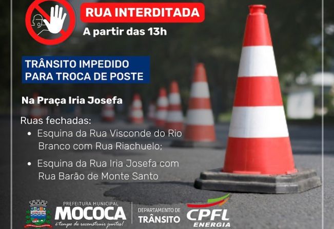 ATENÇÃO: RUA INTERDITADA!