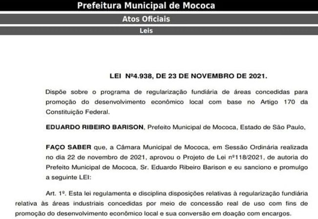 APROVADO PROJETO DE LEI