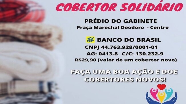 FUNDO SOCIAL SEGUE COM A CAMPANHA ‘COBERTOR SOLIDÁRIO’.