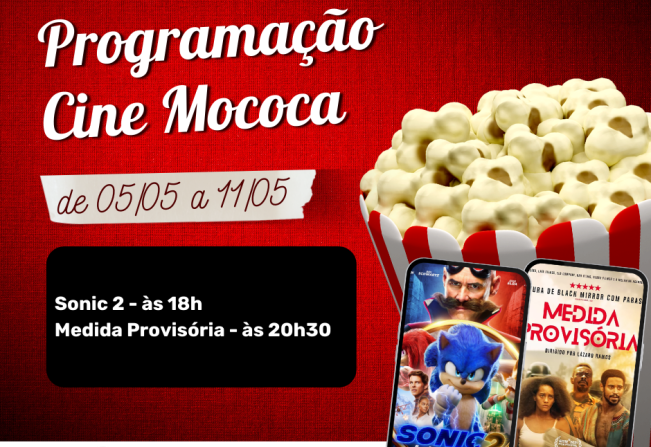 CONFIRA A PROGRAMAÇÃO DO CINE MOCOCA PARA ESSA SEMANA 