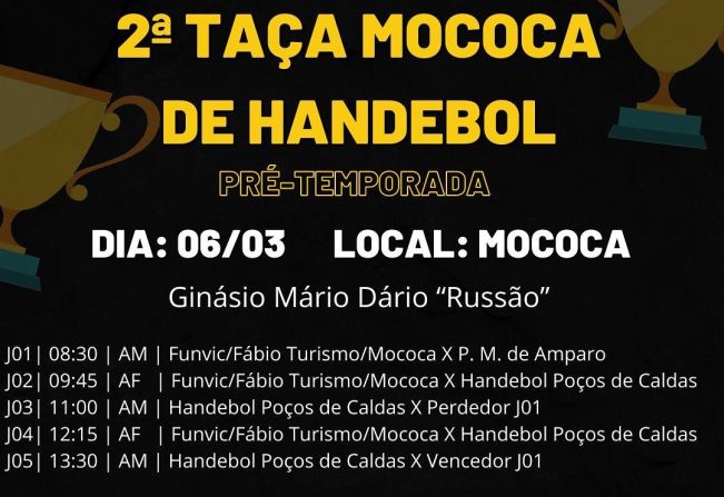 2ª TAÇA MOCOCA DE HANDEBOL-PRÉ TEMPORADA