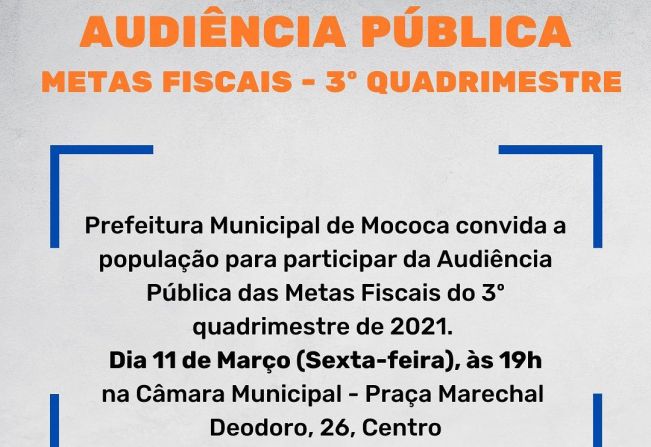 CONVITE AUDIÊNCIA PÚBLICA